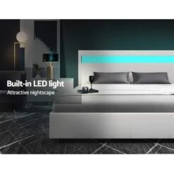 Wanda Double Gas Lift Storage Bed Frame With LED Lights – White 15 Wanda Double Gas Lift Storage Bed Frame With LED Lights – White -Home Luxe Store wanda led storage double bed frame white bedzy australia 192956