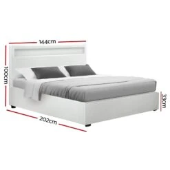 Wanda Double Gas Lift Storage Bed Frame With LED Lights – White 11 Wanda Double Gas Lift Storage Bed Frame With LED Lights – White -Home Luxe Store wanda led storage double bed frame white bedzy australia 484889