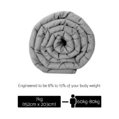 Weighted Calming Blanket 7KG Light Grey -Home Luxe Store weighted calming blanket 7kg light grey bedzy australia 666710