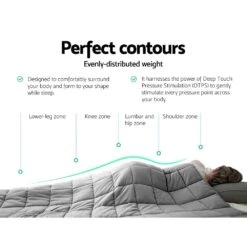 Weighted Calming Blanket 7KG Light Grey -Home Luxe Store weighted calming blanket 7kg light grey bedzy australia 837891